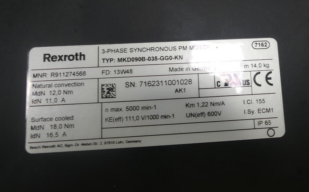 REXROTH MKD090B-035-GG0-KN