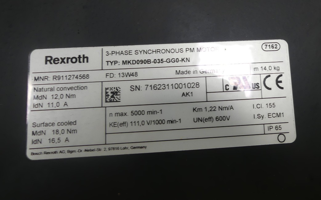 REXROTH MKD090B-035-GG0-KN