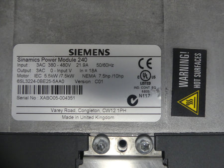 Siemens 6SL3224-0BE25-5AA0