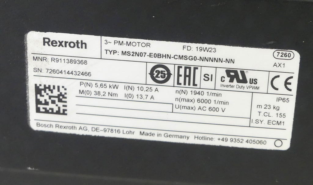 REXROTH MS2N07-E0BHN-CMSG0-NNNNN-NN