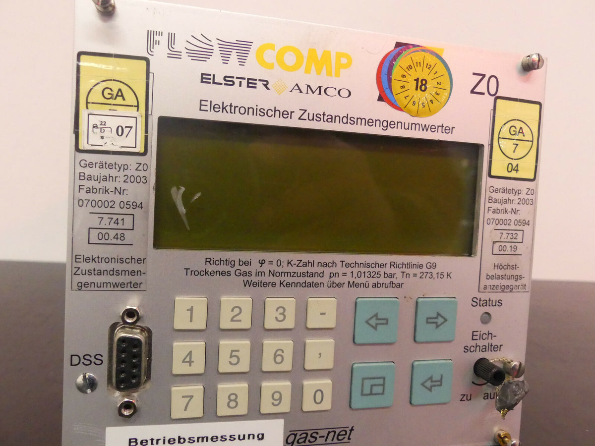 Elster Instromet Flow Comp Gerätetyp: Z0 Nr.070002 0594 Überwachungseinheit