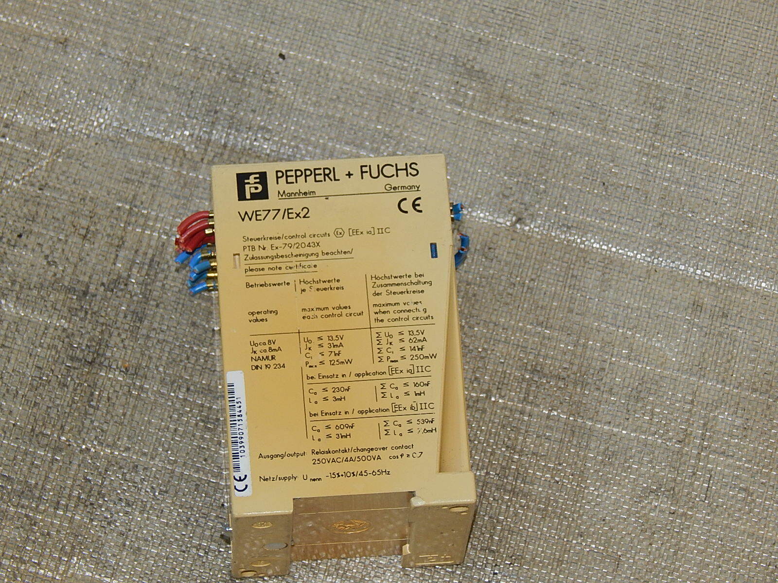  PEPPERL+Fuchs WE 77/Ex2 used