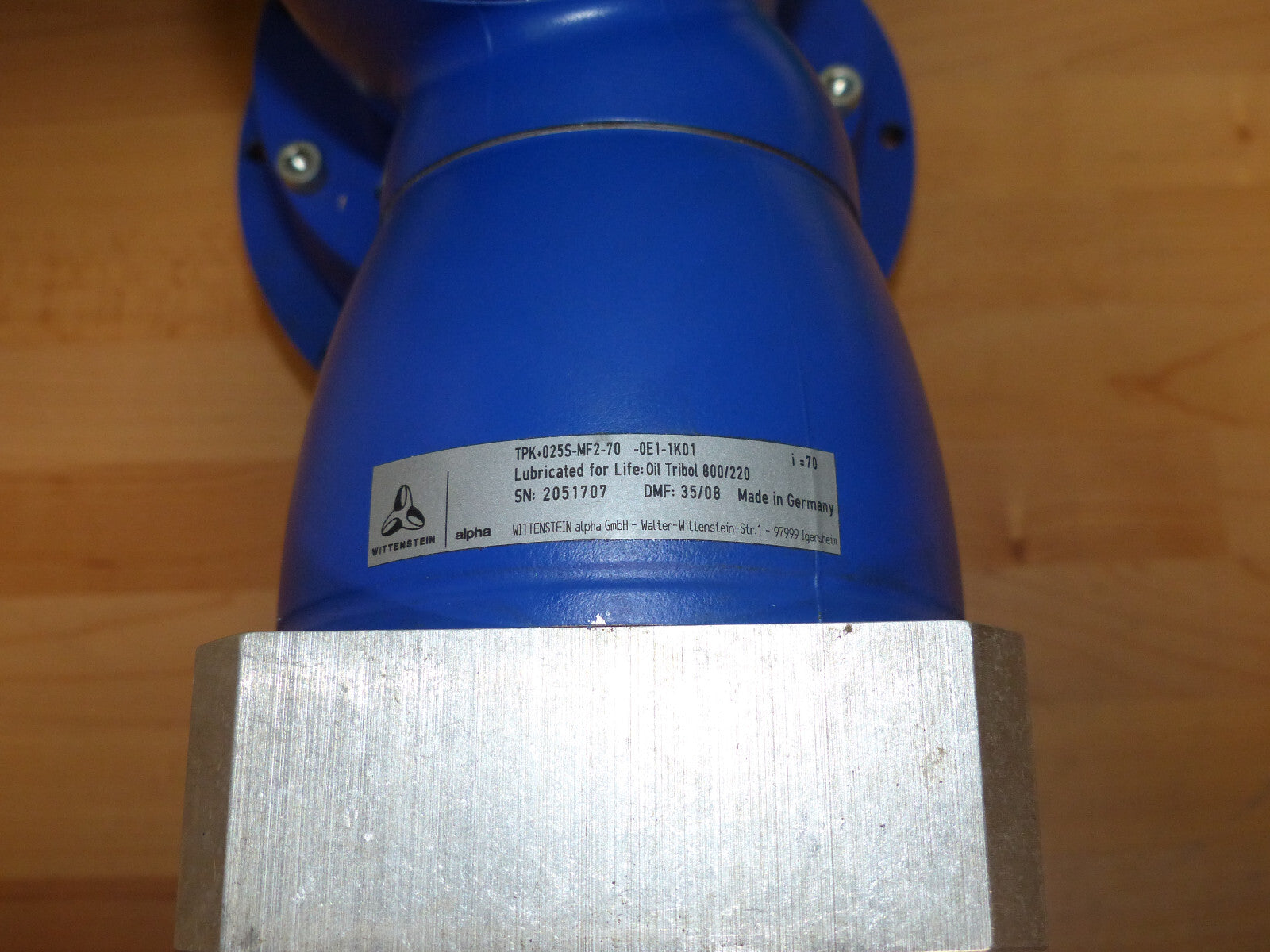 Wittenstein alpha TPK+025S-MF2-70-0E1-1K01 Getriebe used s.Bilder