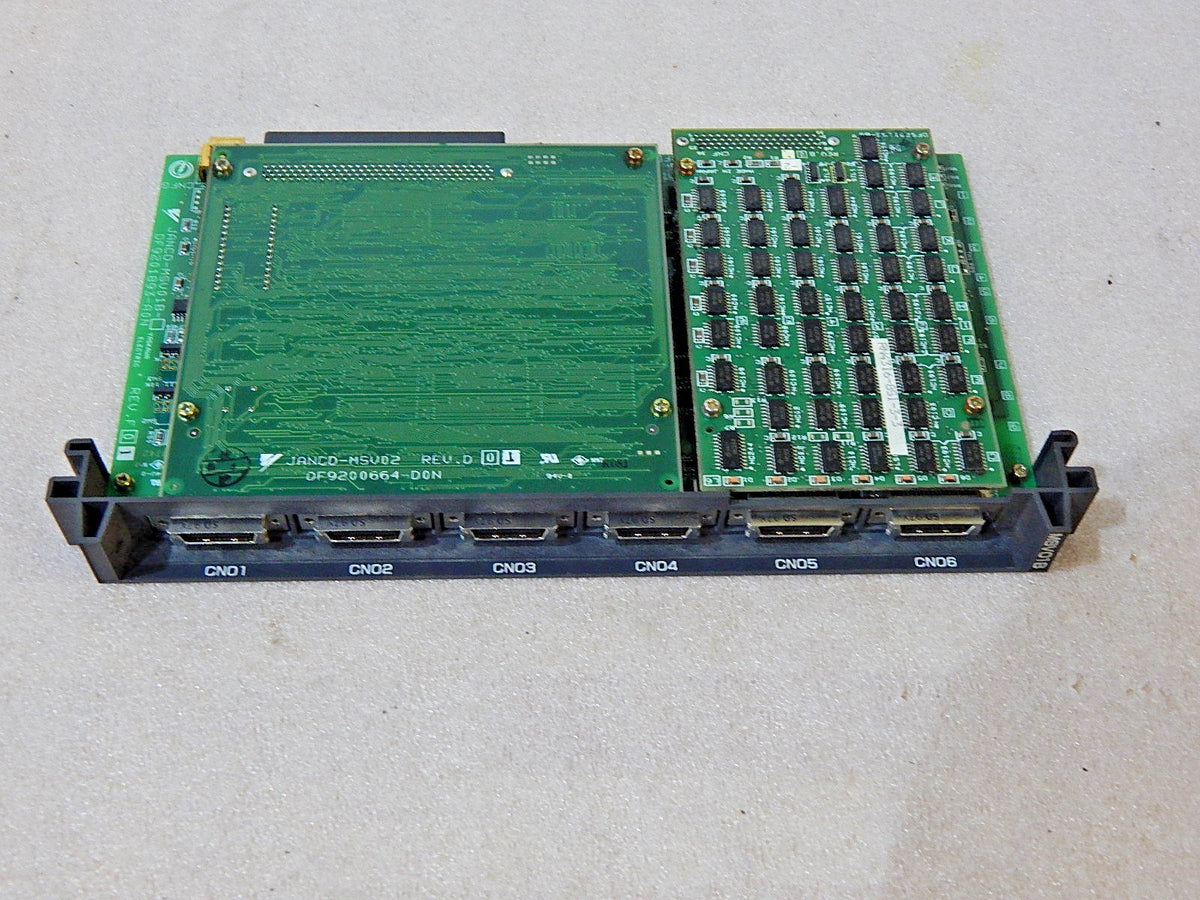 Yaskawa  JANCD-MSV01B REV.F //JANCD-MSV02 Rev. D Robotics Control PC Board Used