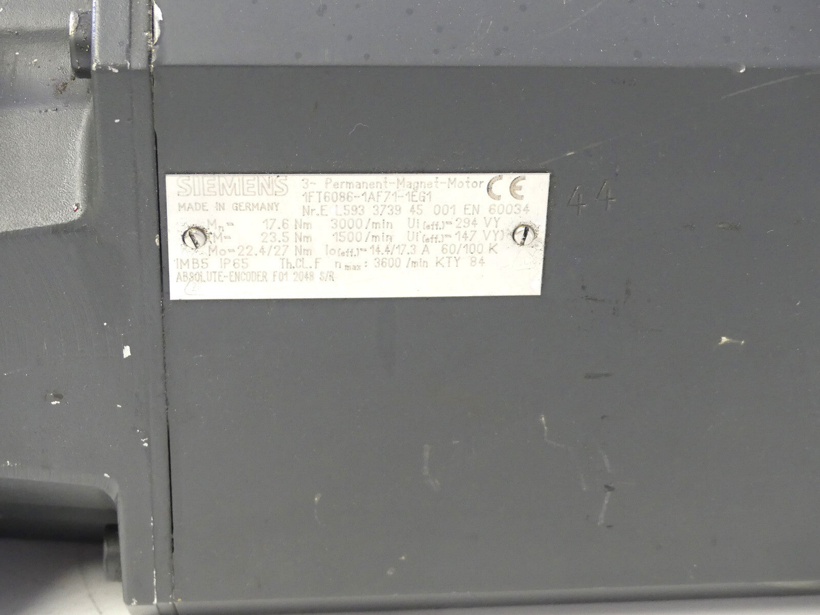 Siemens Servomotor 1FT6086-1AF71-1EG1