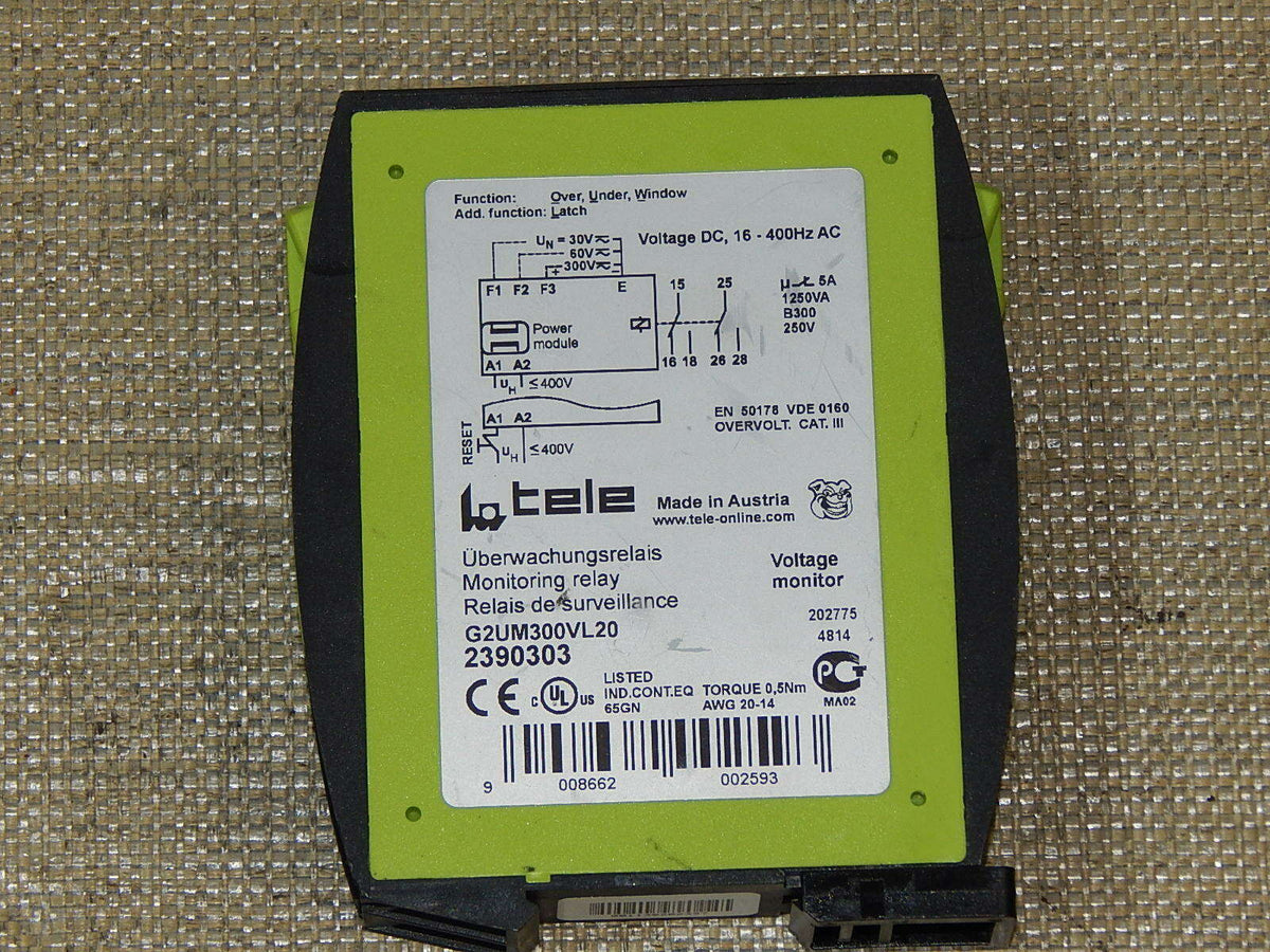 Tele Haase G2UM300VL20 Relais Spannungsüberwachung Monitoring relay 