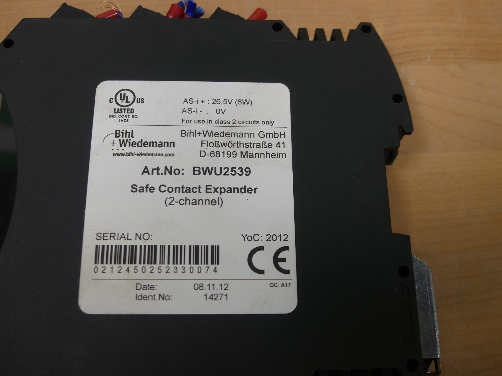 Bihl+Wiedemann BWU2548 Safe Contact Expander 14272