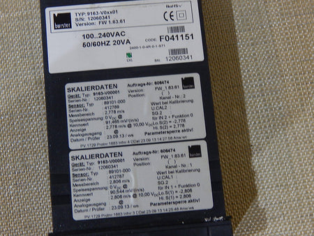 Burster Digitalanzeiger,  9163 Typ: 9163-V00001 /9163-V0xx01 Used