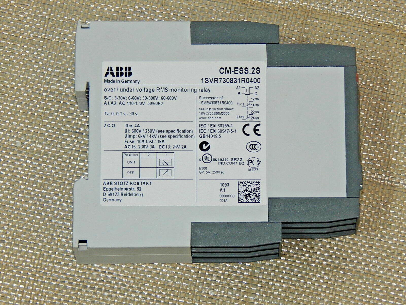  ABB Spannungsüberwach.relais CM-ESS // CM-ESS.2S Spannungsüberwachungsgeräte