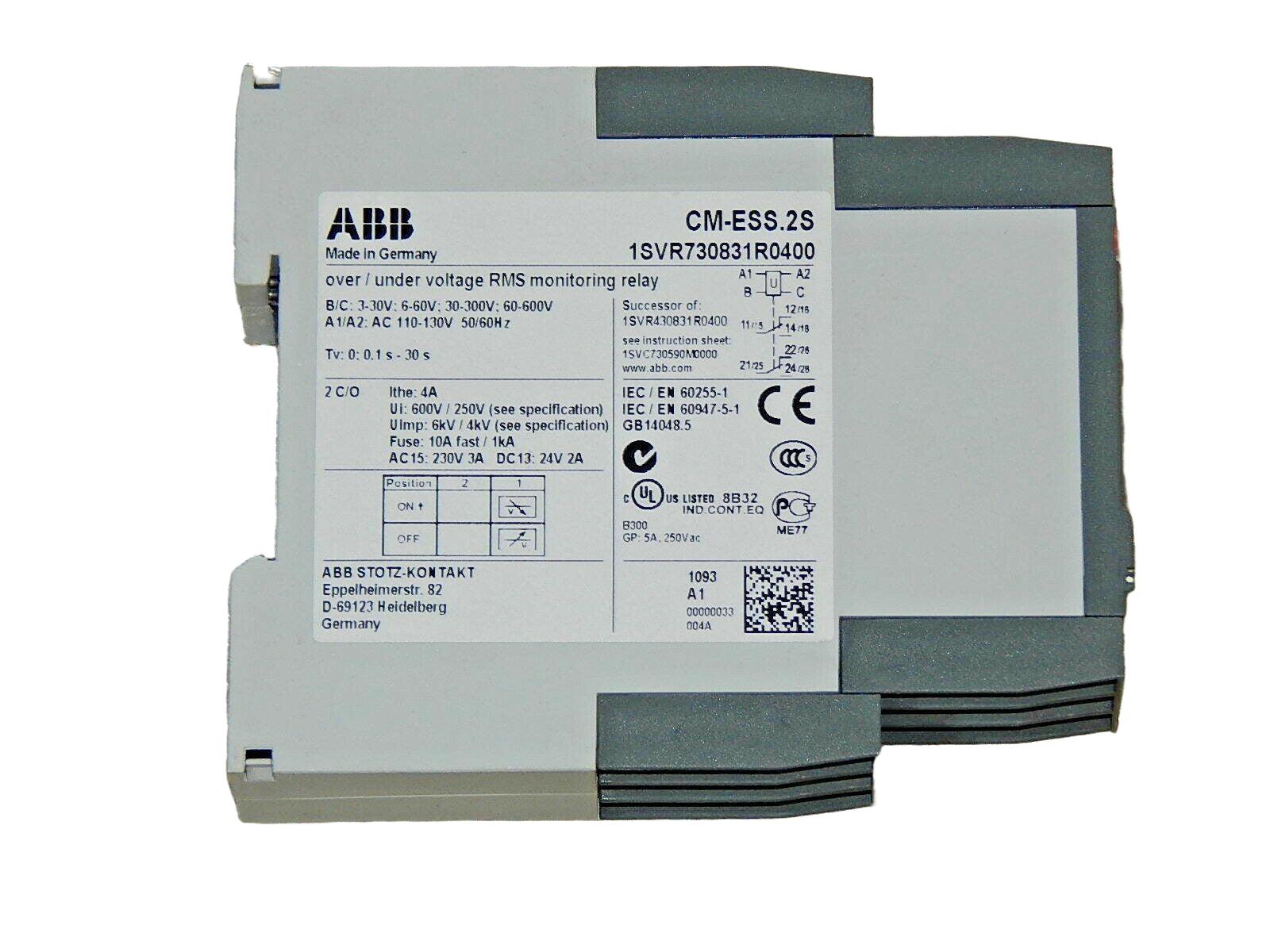  ABB Spannungsüberwach.relais CM-ESS // CM-ESS.2S Spannungsüberwachungsgeräte