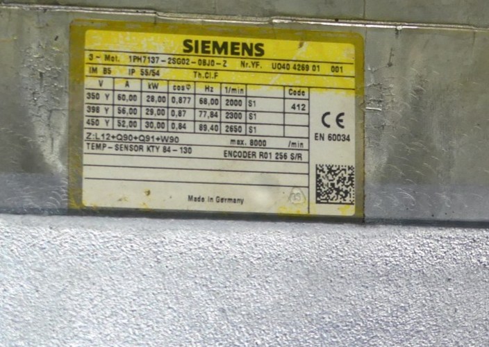 SIEMENS 1PH7137-2SG02-0BJ0-Z