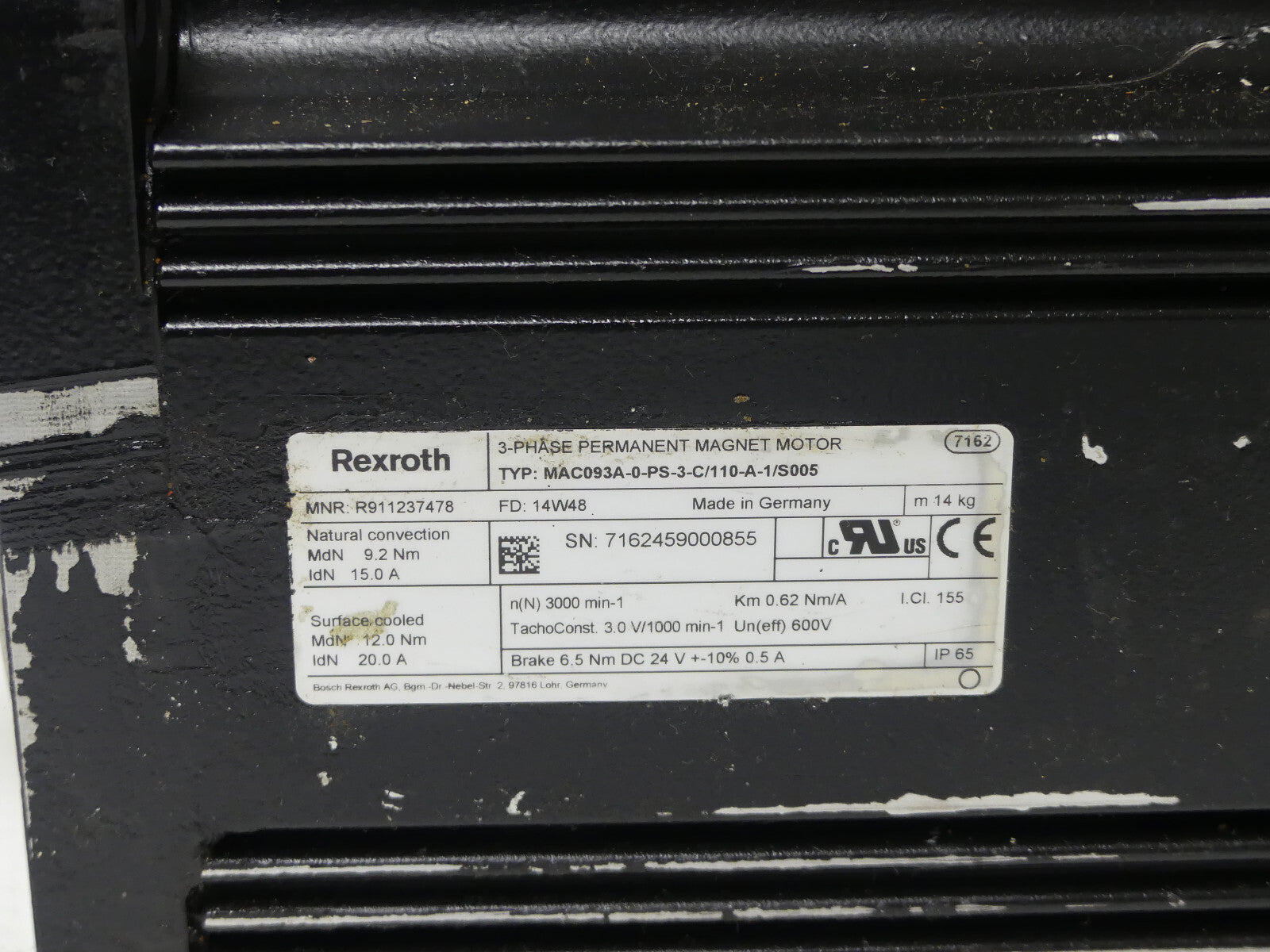 Rexroth MAC093A-0-PS-3-C/110-A-1/S005