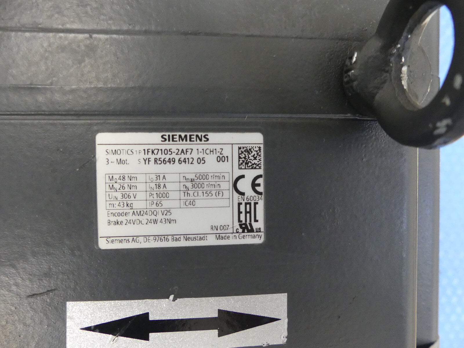 SIEMENS 1FK7105-2AF7 1-1CH1-Z DETEKT