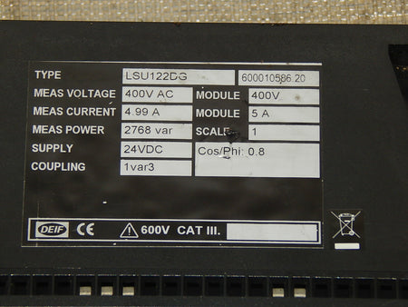  DEIF LSU-122DG / 600010586.20 Synchronisiergerät Generator Synchronizer  used