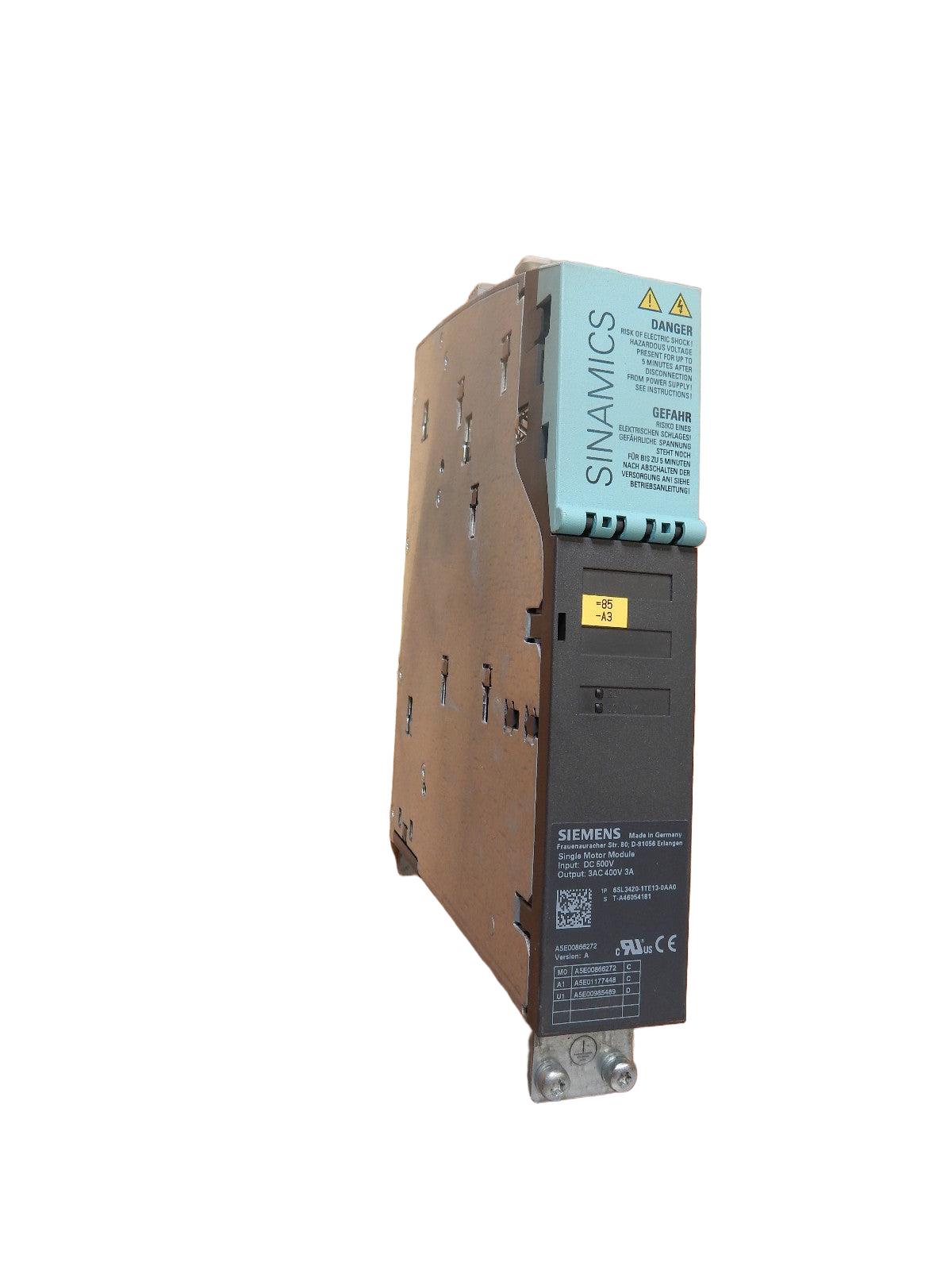 Siemens Sinamics Singel Motor Module  6SL3420-1TE13-0AA0 used