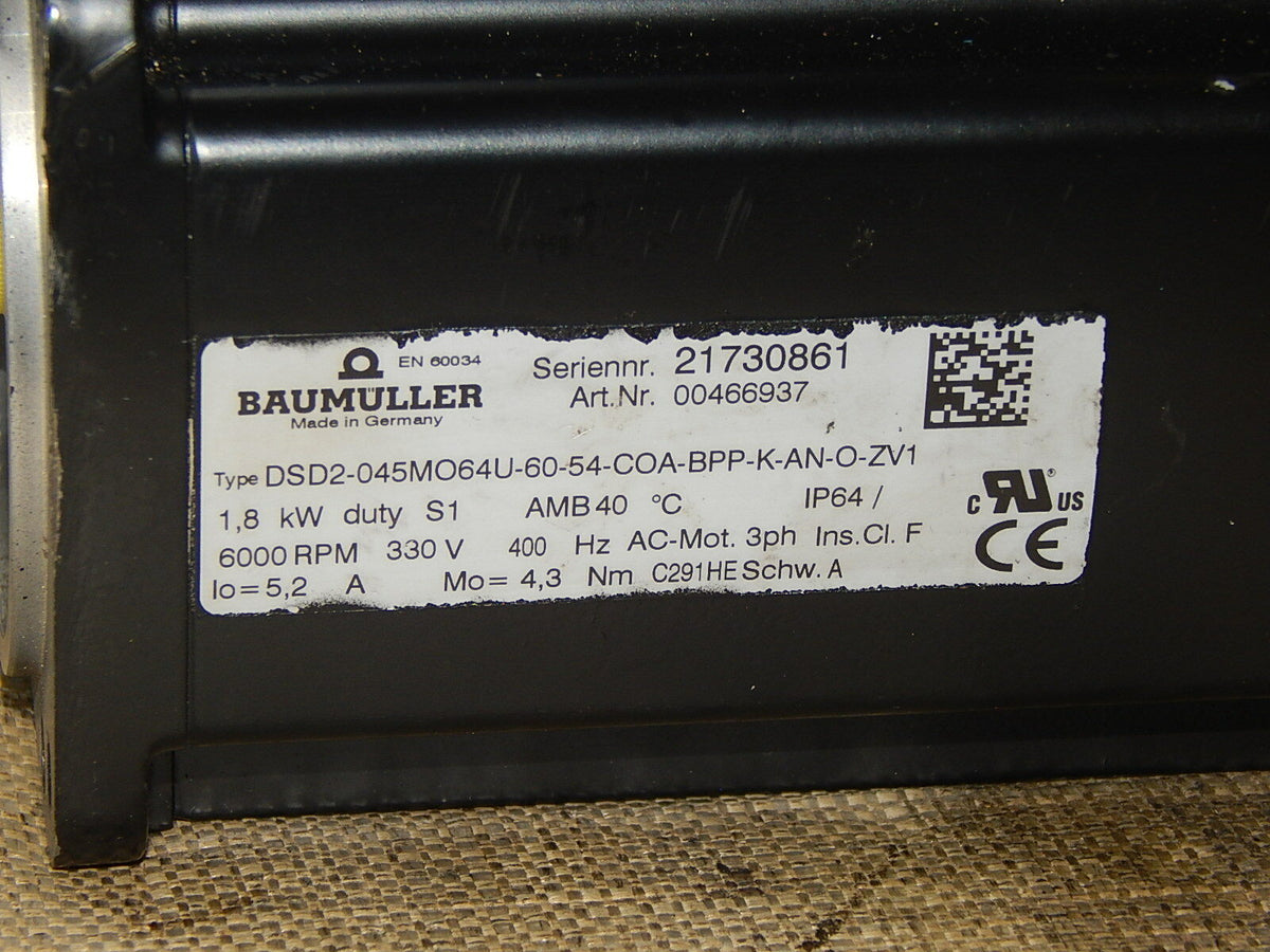 Baumüller DSD2-045MO64U-60-54-COA-BPP-K-AN-O-ZV1 Servomotor s.Bilder