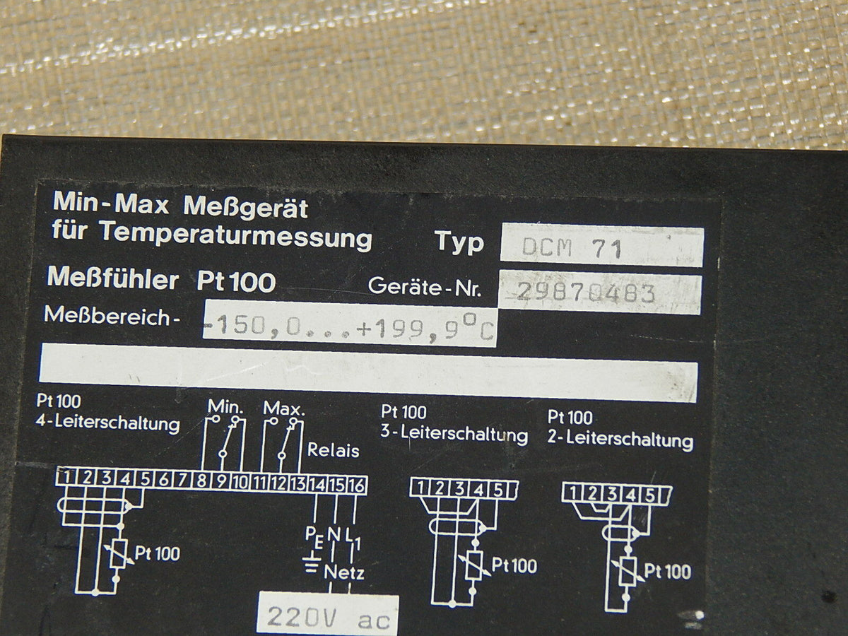 E-T-A Digital-Messgerät für Temperaturmessung DCM 71 Gerätnr: 29870483 