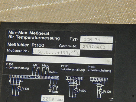 E-T-A Digital-Messgerät für Temperaturmessung DCM 71 Gerätnr: 29870483 