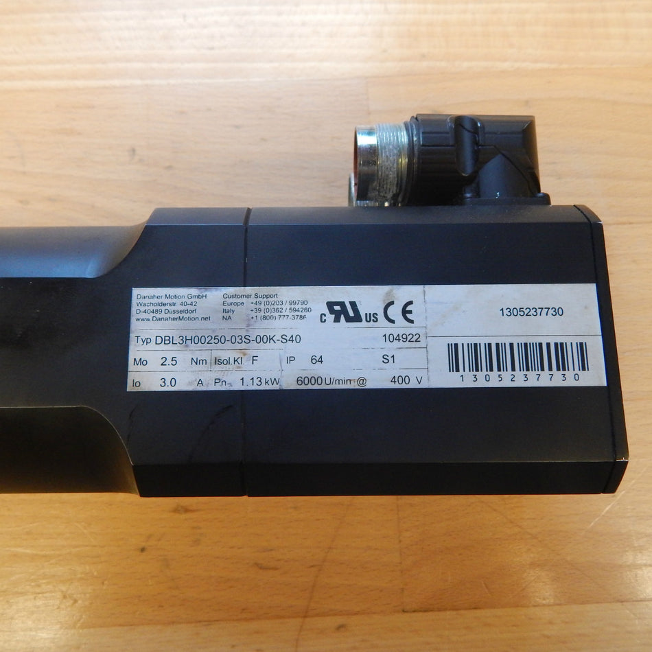 DANAHER MOTION DBL3H00250-03S-00K-S40