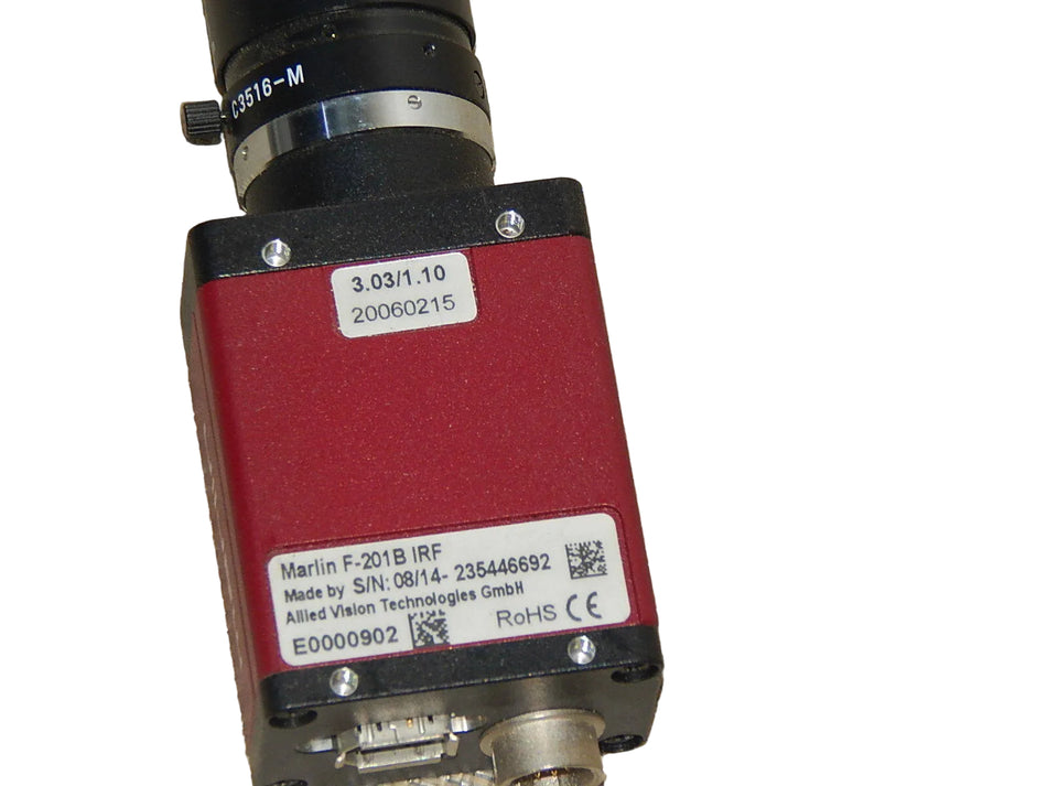  Allied Vision Marlin F-201B IRF Kamera + Objektiv Pentax C3516M TV Lens 35mm 
