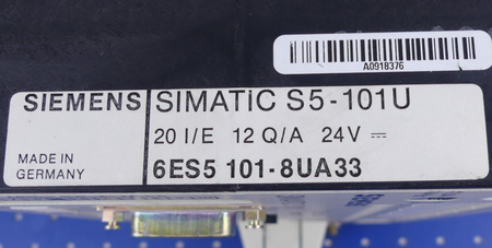 Siemens Simatic S5 101U 6ES5 101-8UA33
