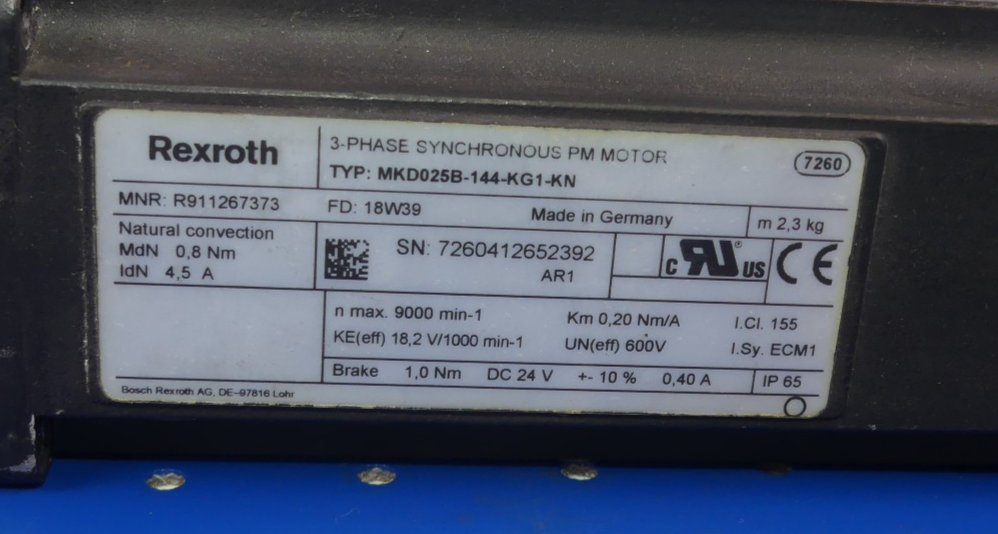 REXROTH MKD025B-144-KG1-KN