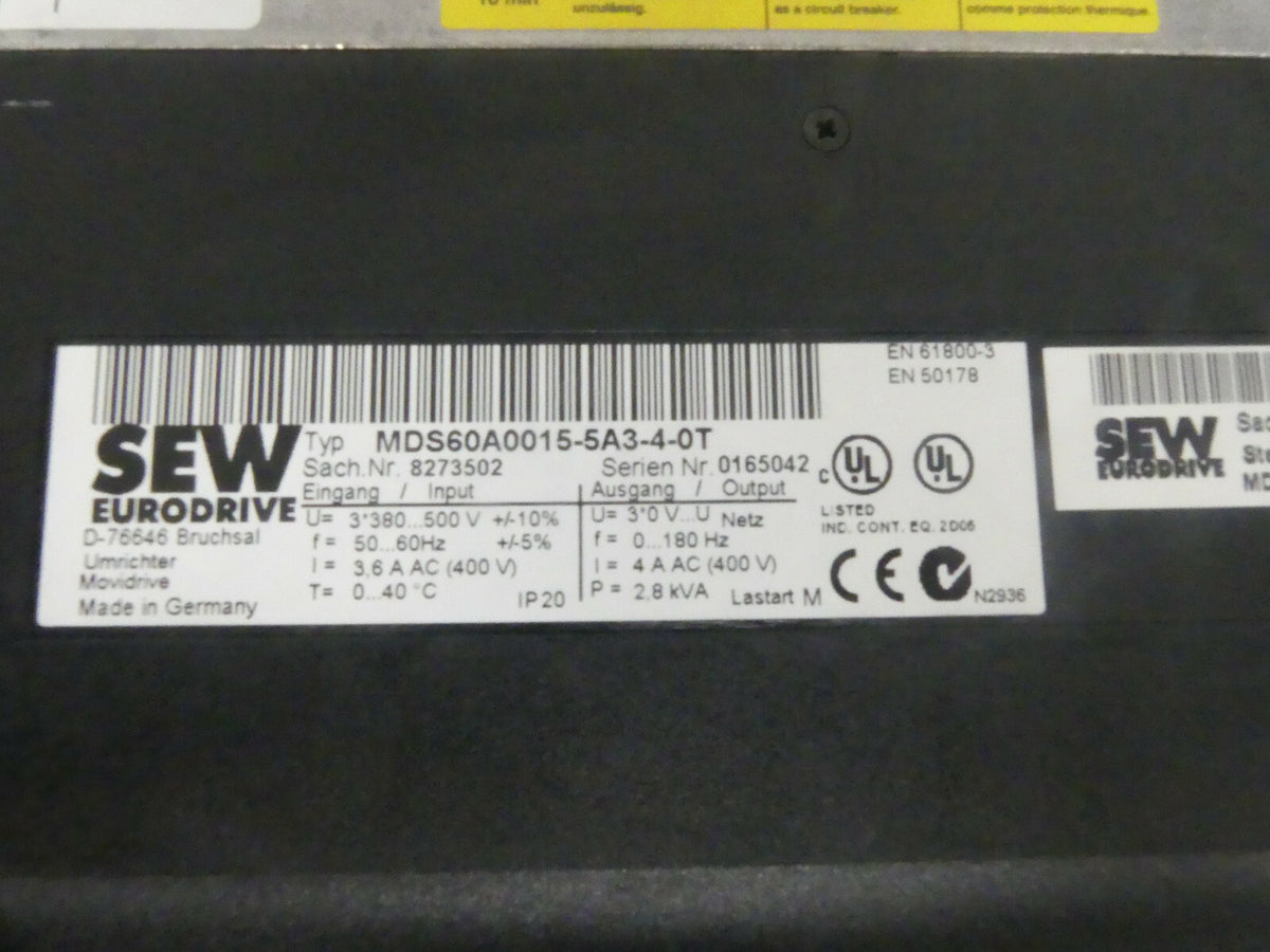 SEW MDS60A0015-5A3-4-0T