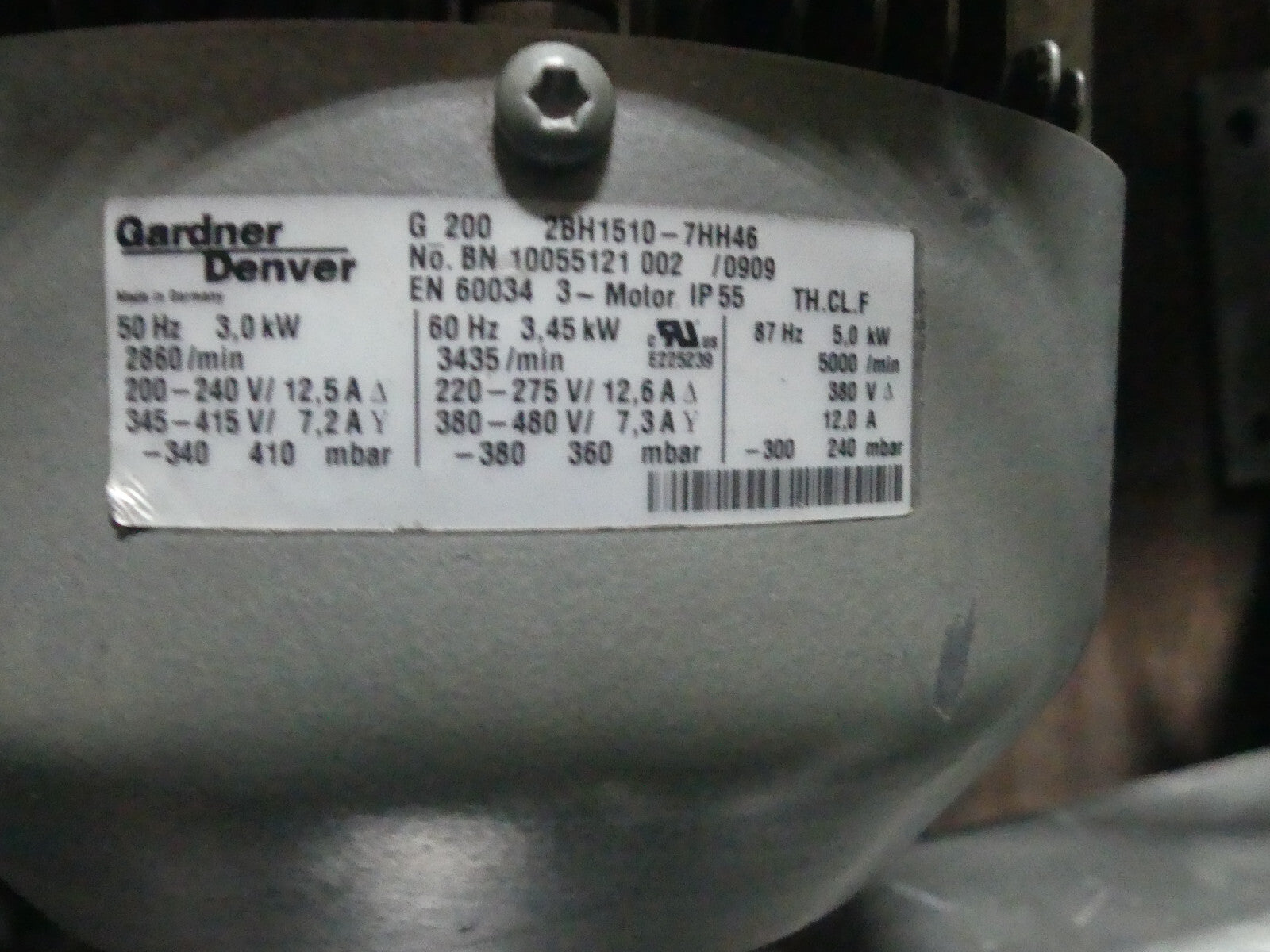 Gardner Denver G 200 2BH1510-7HH46 Seitenkanalverdichter Gebläse