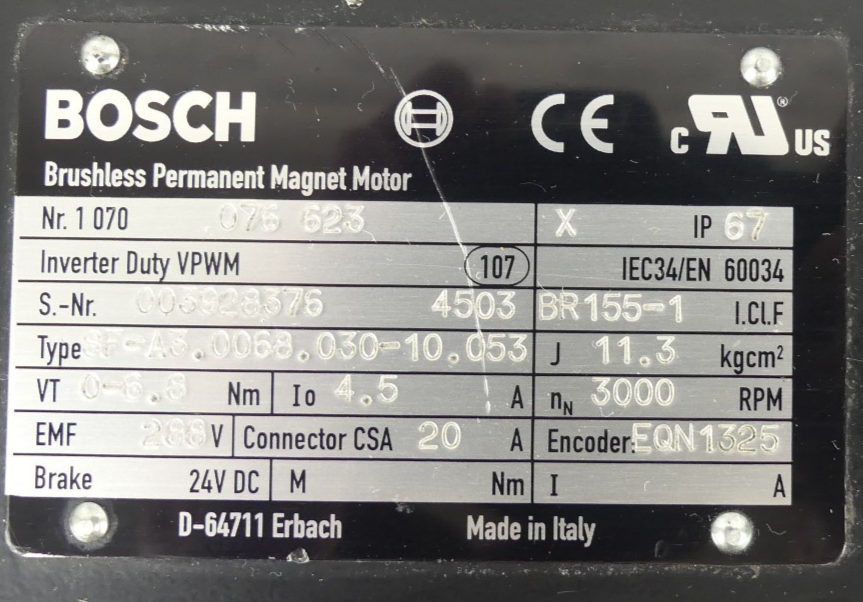Bosch Servomotor SF-A3.0068.030-10.053