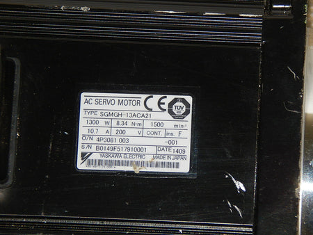 Yaskawa Servomotor SGMGH-13ACA21 used s.Bilder