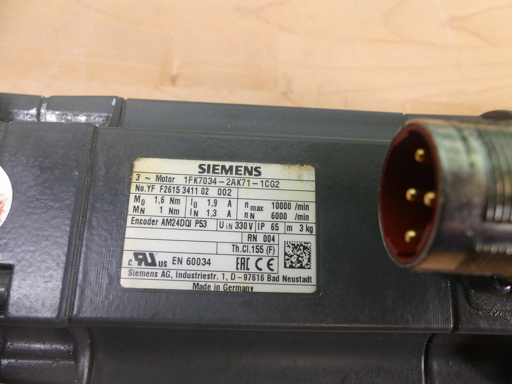 Siemens Servomotor 1FK7034-2AK71-1CG2   1FK70342AK711CG2