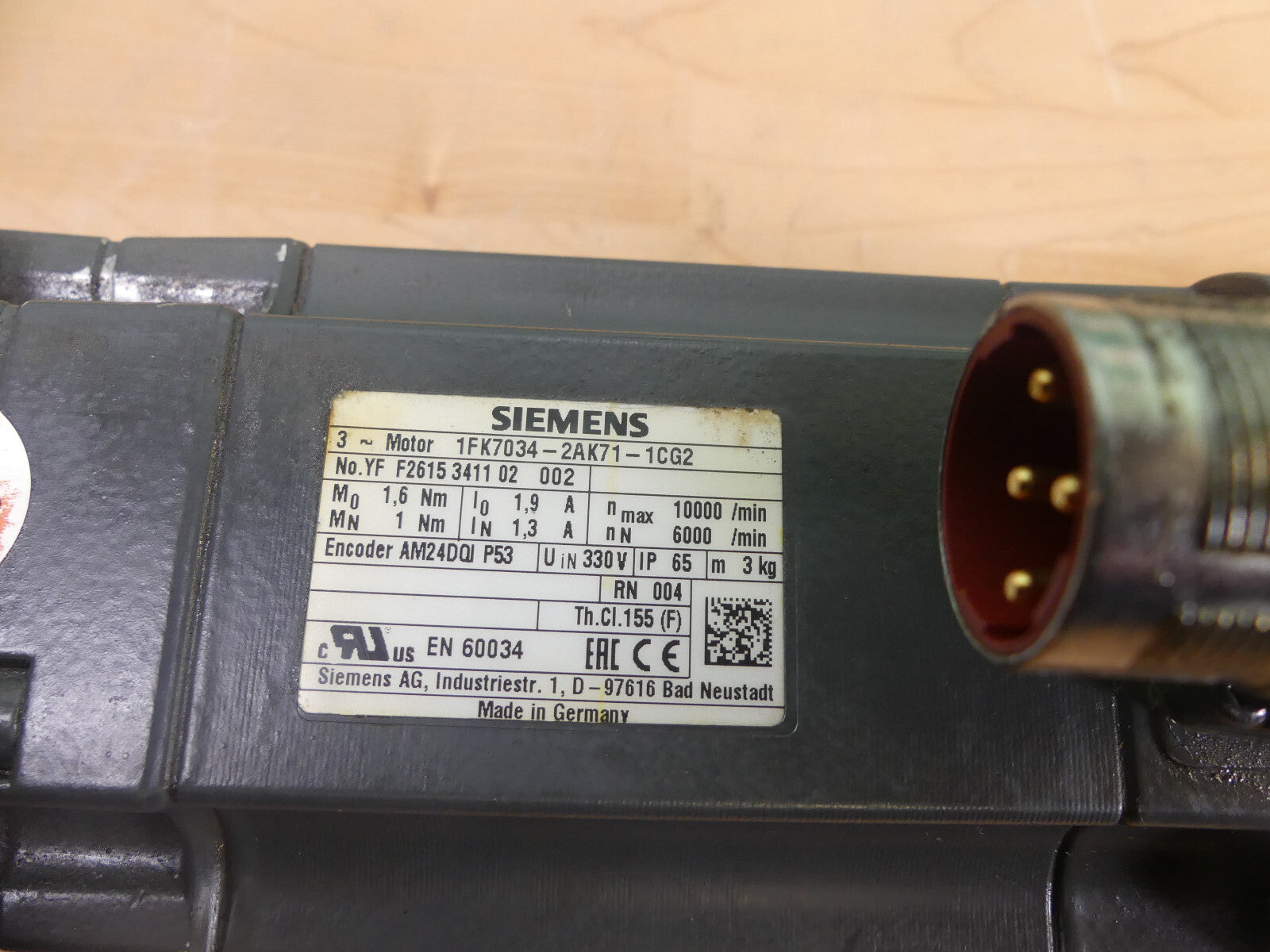 Siemens Servomotor 1FK7034-2AK71-1CG2   1FK70342AK711CG2