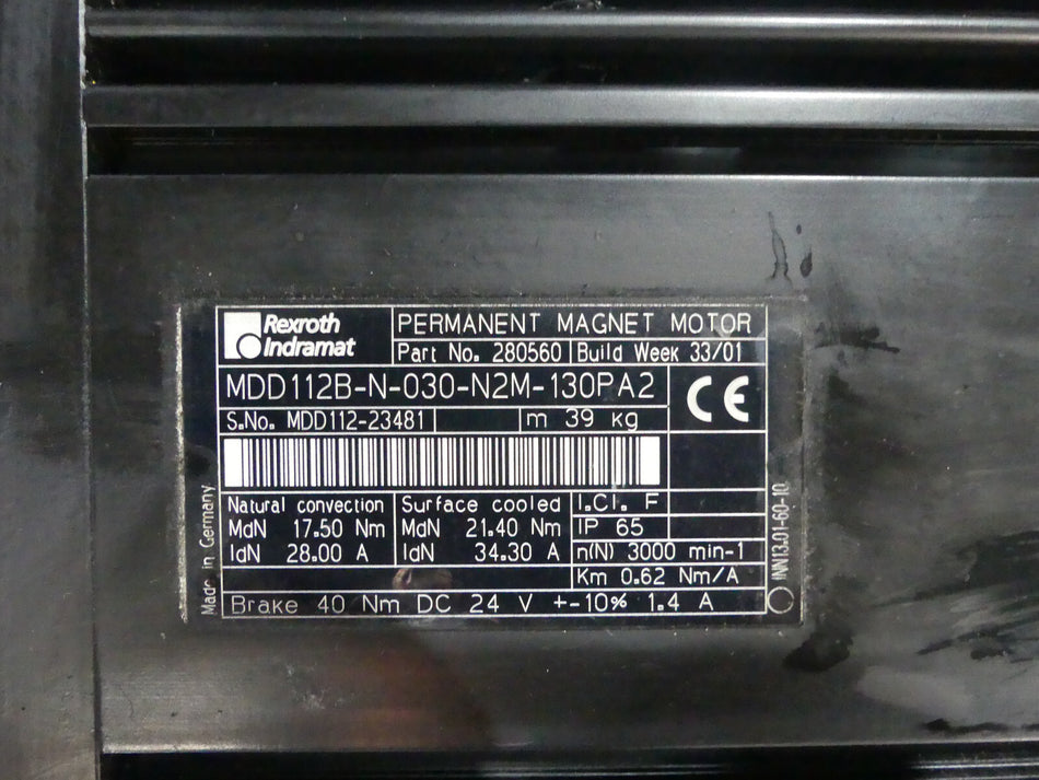 rexroth MDD 112B-N-030-N2M-130PA2