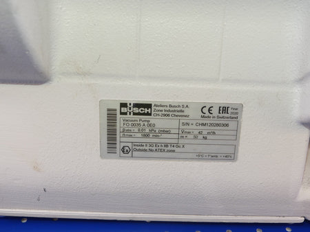 BUSCH Vacuum pump FOSSA FO 0035 A 0E0 BU181-46 LEDS B.j 2020