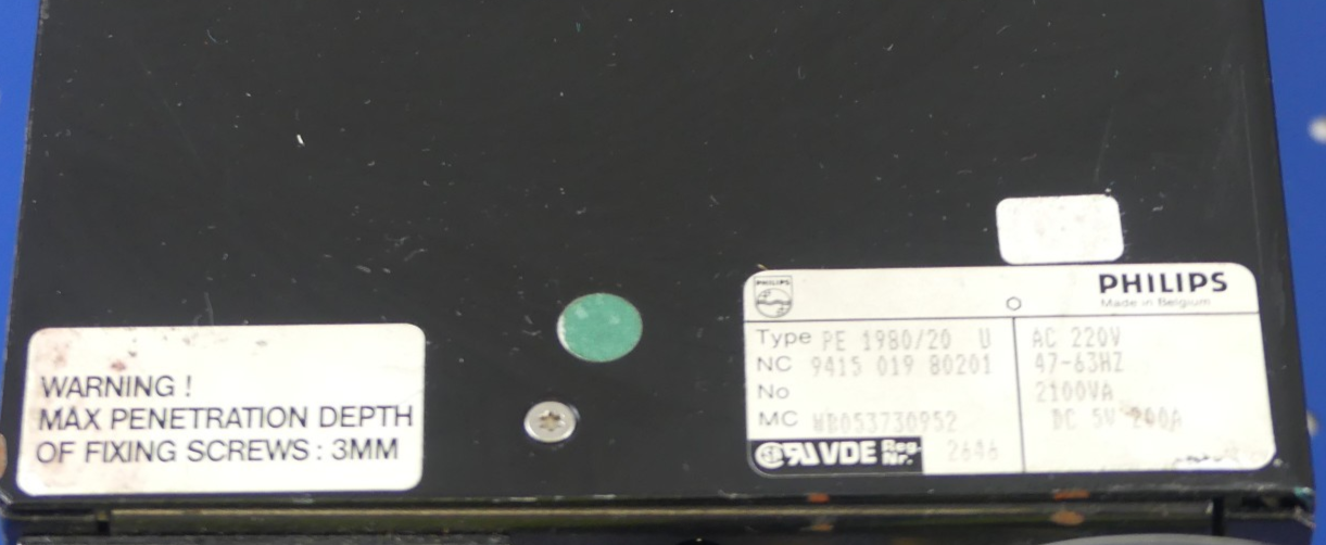 PHILIPS PE 1980/20 U  PE1980/20U power supply