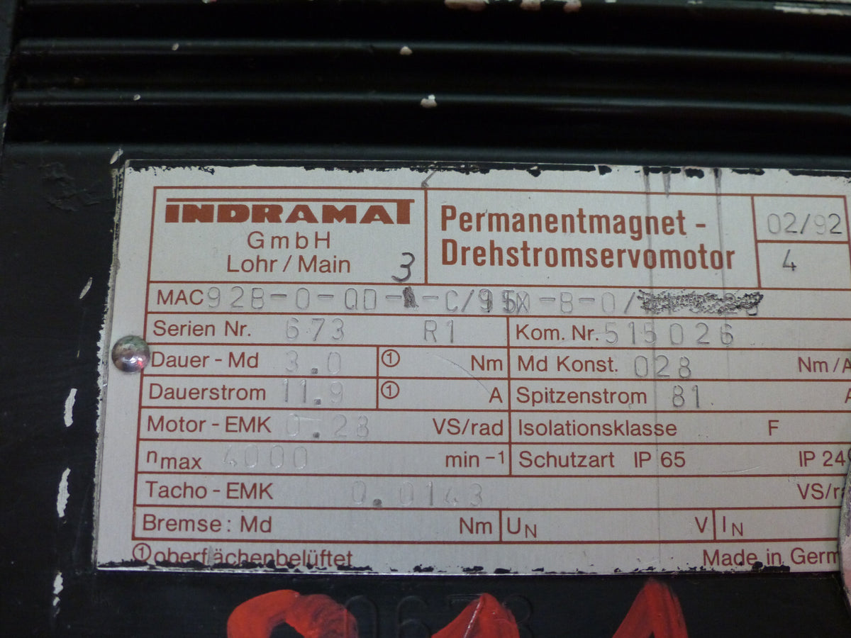 indermat mac 92b-0-0d-3-c/95-b-0 uesd s.Bilder