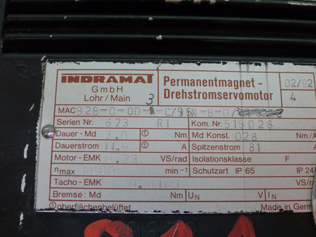 indermat mac 92b-0-0d-3-c/95-b-0 uesd s.Bilder