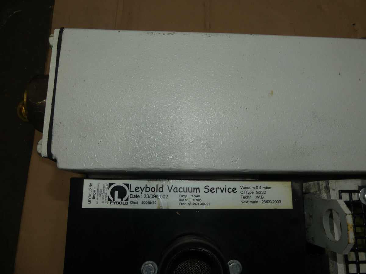 LEYBOLD VACUUM PUMP SV40