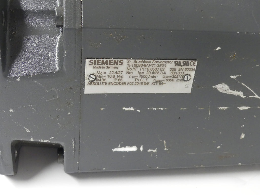 Siemens 1FT6086-8AH71-3EG1 SERVOMOTORE