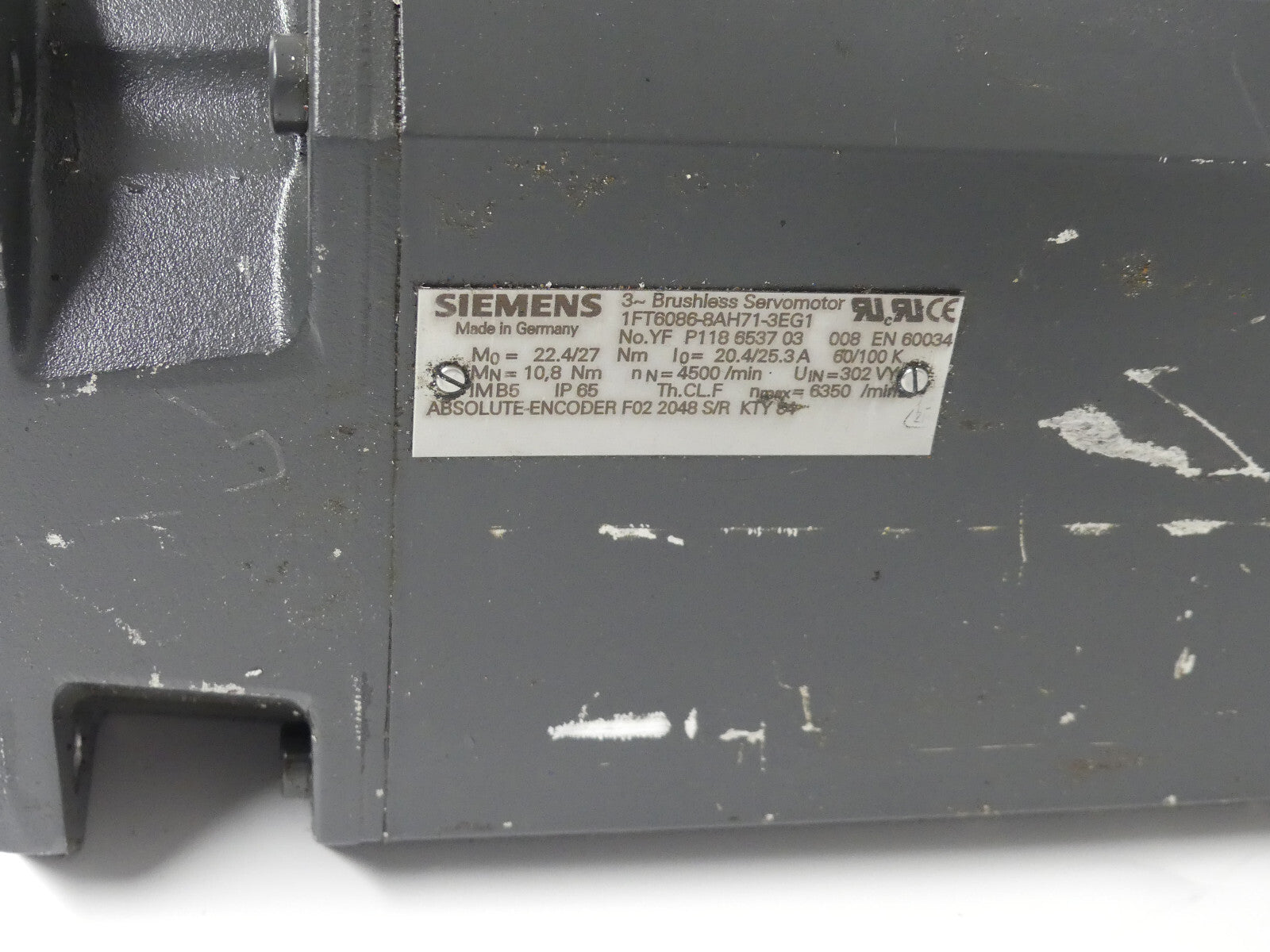 Siemens 1FT6086-8AH71-3EG1 SERVOMOTORE