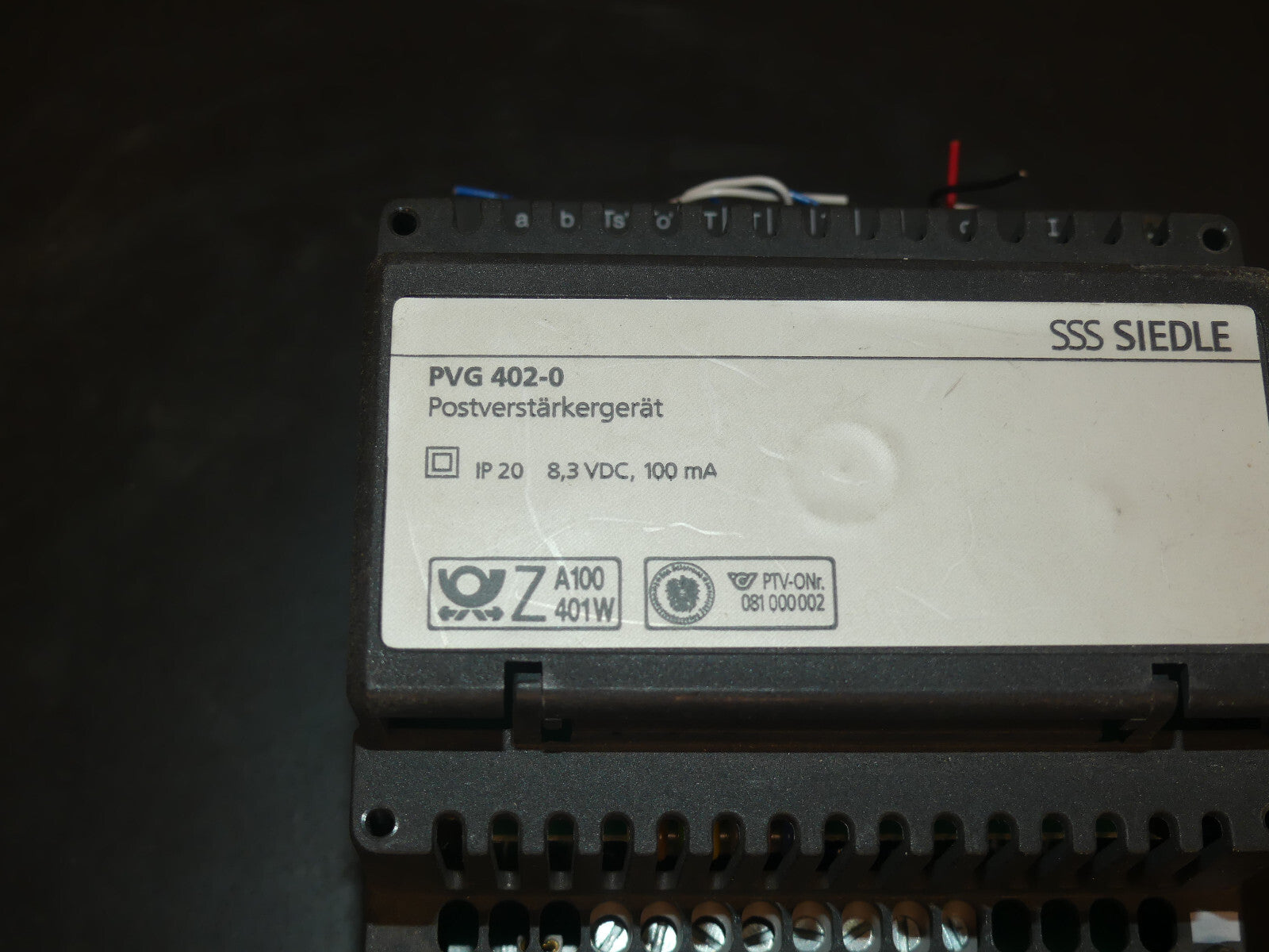 SSS Siedle PVG 402 - 0 Postverstärkergerät used  s.Bilder