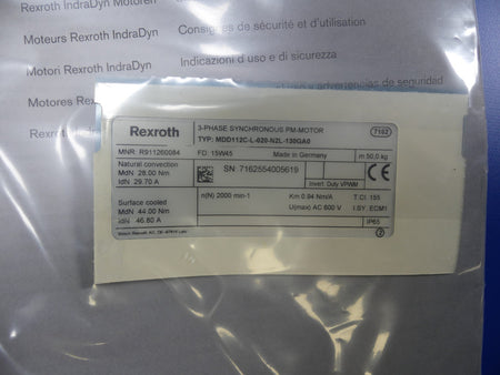 REXROTH MDD112C-L-020-N2L-130GA0