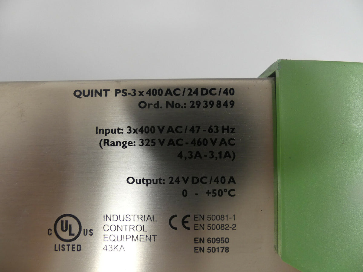 Phoenix Contact QUINT PS-3x400AC/24DC/40