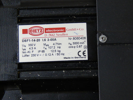 Dietz DSF1-14-20  I.6 3-00A  Servomotor 