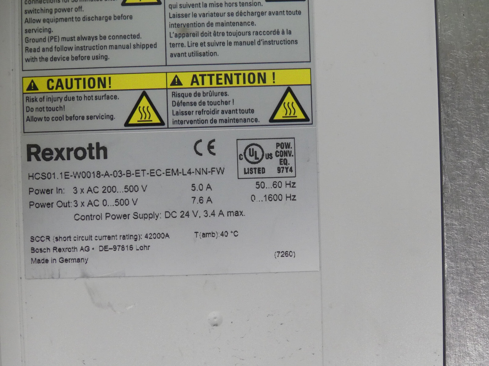 REXROTH   HCS01.1E-W0018-A-03-B-ET-EC-EM-L4-NN-FW