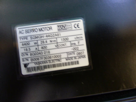 Yaskawa AC Servomotor SGMGH-44Q2A61