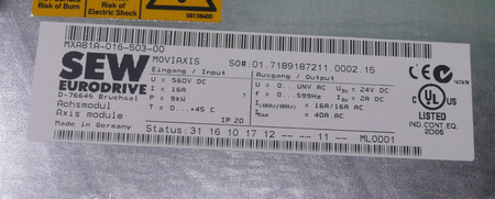 SEW-Eurodrive Moviaxis Achsmodul MXA81A-016-503-00