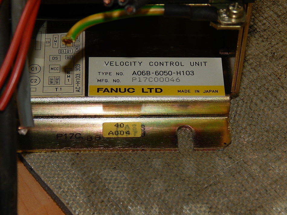 Fanuc A06B-6050-H103 /A20B-1000-0560/13F Velocity Control Unit  used