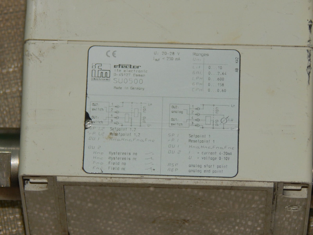 IFM SU 0500  Strömungswächter  IFM SU 0500 Flow Switch used s.Bilder
