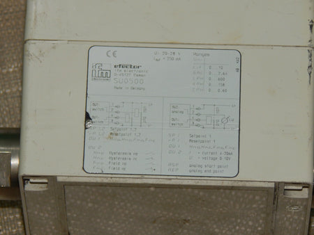 IFM SU 0500  Strömungswächter  IFM SU 0500 Flow Switch used s.Bilder